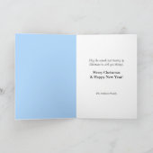 Vrolijk Kerstfeest Feestelijk Groen Rood Bal Ornam Feestdagen Kaart (Binnen)