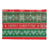 Vrolijk kerstfeest:  feestelijk patroon. kussensloop (Achterkant)