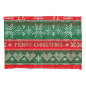 Vrolijk kerstfeest:  feestelijk patroon. kussensloop (Voorkant)