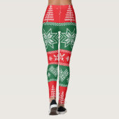 Vrolijk kerstfeest: feestelijk patroon. leggings (Achterkant)