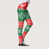 Vrolijk kerstfeest: feestelijk patroon. leggings (Rechts)
