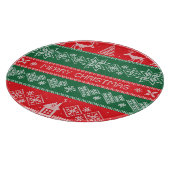 Vrolijk kerstfeest: feestelijk patroon. snijplank (Hoek)