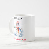 Vrolijk Kerstfeest Feestelijke Gepersonaliseerde S Koffiemok (Voorkant links)