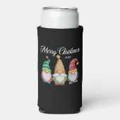 Vrolijk Kerstfeest Feestelijke Kleurrijke Gnomen Z Seltzer Blikjeskoeler (Seltzer Voorkant)