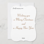 Vrolijk Kerstfeest Feestelijke Vakantie Gift Desig Feestdagenkaart (Achterkant)