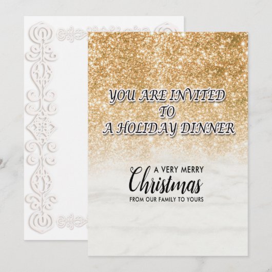 Vrolijk Kerstfeest Feestelijke Vakantie Gift Desig Kaart (Voorkant / Achterkant)