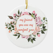 Vrolijk Kerstfeest Feestelijke Vakantie Gift Desig Keramisch Ornament (Voorkant)