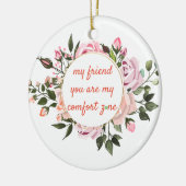 Vrolijk Kerstfeest Feestelijke Vakantie Gift Desig Keramisch Ornament (Links)