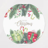 Vrolijk Kerstfeest Feestelijke Vakantie Gift Desig Labels (Design 1)