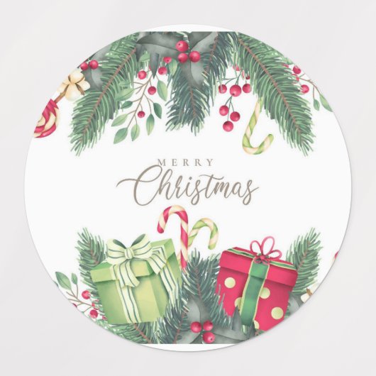 Vrolijk Kerstfeest Feestelijke Vakantie Gift Desig Labels (Design 1)