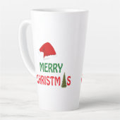 Vrolijk Kerstfeest Feestelijke Vakantie Gift Desig Latte Mok (Linkerhoek)