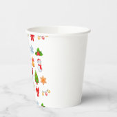 Vrolijk Kerstfeest Feestelijke Vakantie Gift Desig Papieren Bekers (Links)