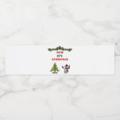 Vrolijk Kerstfeest Feestelijke Vakantie Gift Desig Waterfles Etiket (Enkel label)