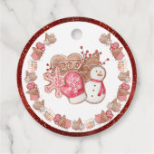 Vrolijk kerstfeest, feestelijke vakantiekoekjes, v bedankjes labels (Achterkant)