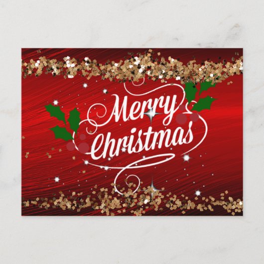 Vrolijk kerstfeest, feestelijke vormgeving briefkaart (Voorkant)