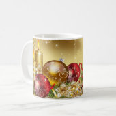 Vrolijk kerstfeest feestelijke vrolijke mok (Voorkant links)