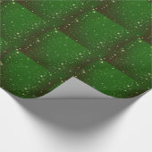 Vrolijk kerstfeest, feestgroen en wit cadeaupapier (Hoek)