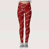 Vrolijk kerstfeest, feestvreten, leggings (Voorkant)