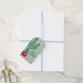 Vrolijk kerstfeest | Feliz Navidad Cactus Cadeaulabel (Met Touw)