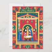 Vrolijk kerstfeest Feliz Navidad Geboorteplaats Me Feestdagenkaart (Voorkant)