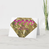 Vrolijk kerstfeest Festive Pink Gold Baubles Feestdagen Kaart (Achterkant)