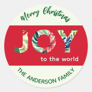 Vrolijk Kerstfeest Festive Rode Groene Vrolijke Ke Ronde Sticker