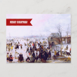 Vrolijk kerstfeest. Fijne Kunst Kerstmis Feestdagenkaart