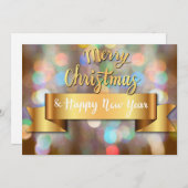 Vrolijk kerstfeest & fijne vakantie feestdagenkaart (Voorkant / Achterkant)