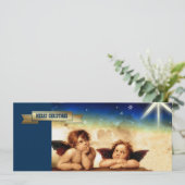 vrolijk kerstfeest. Fine Art Kerst Kaart (Staand voorkant)