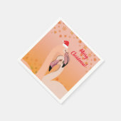 Vrolijk kerstfeest, Flamingo Birds Servet (Hoek)