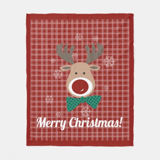 Vrolijk kerstfeest! Fleece Blanket (Voorkant)