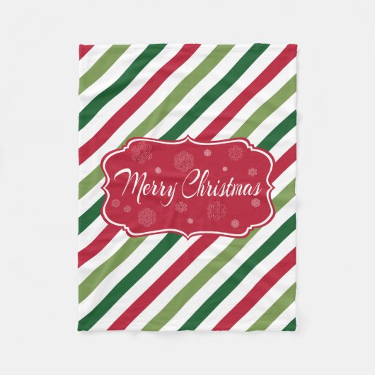 Vrolijk kerstfeest fleece deken (Voorkant)