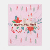 Vrolijk kerstfeest fleece deken (Voorkant)