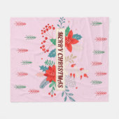 Vrolijk kerstfeest fleece deken (Voorkant (Horizontaal))