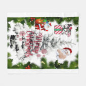 Vrolijk kerstfeest fleece deken (Voorkant (Horizontaal))