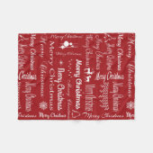 Vrolijk kerstfeest fleece deken (Voorkant (Horizontaal))