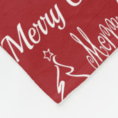 Vrolijk kerstfeest fleece deken (Hoek)