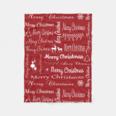 Vrolijk kerstfeest fleece deken (Voorkant)