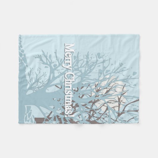 Vrolijk kerstfeest! fleece deken (Voorkant (Horizontaal))