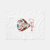 Vrolijk kerstfeest fleece deken (Voorkant (Horizontaal))