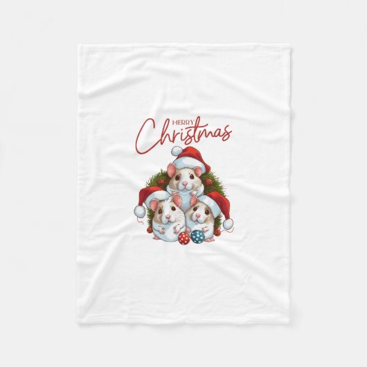 Vrolijk kerstfeest fleece deken (Voorkant)