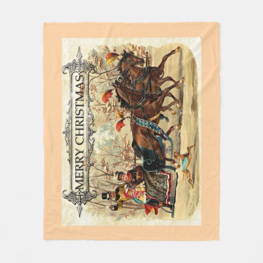 Vrolijk kerstfeest fleece deken (Voorkant)