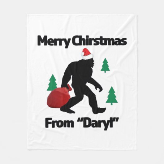 Vrolijk kerstfeest fleece deken (Voorkant)
