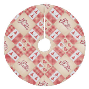 Vrolijk kerstfeest fleece kerstboom rok