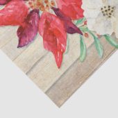 Vrolijk kerstfeest Floral Wreatscript Typografie Tissuepapier (Detail)