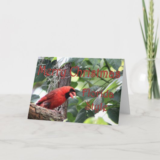 Vrolijk kerstfeest, Florida stijl Feestdagen Kaart (Voorkant)