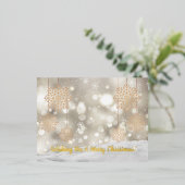 "Vrolijk kerstfeest" Folie Feestdagen Briefkaart (Staand Voorkant)