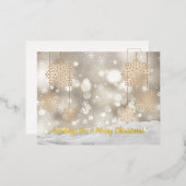 "Vrolijk kerstfeest" Folie Feestdagen Briefkaart (Voorkant / Achterkant)