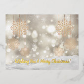 "Vrolijk kerstfeest" Folie Feestdagen Briefkaart (Voorkant)