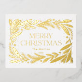 Vrolijk kerstfeest folie feestdagen briefkaart (Voorkant)